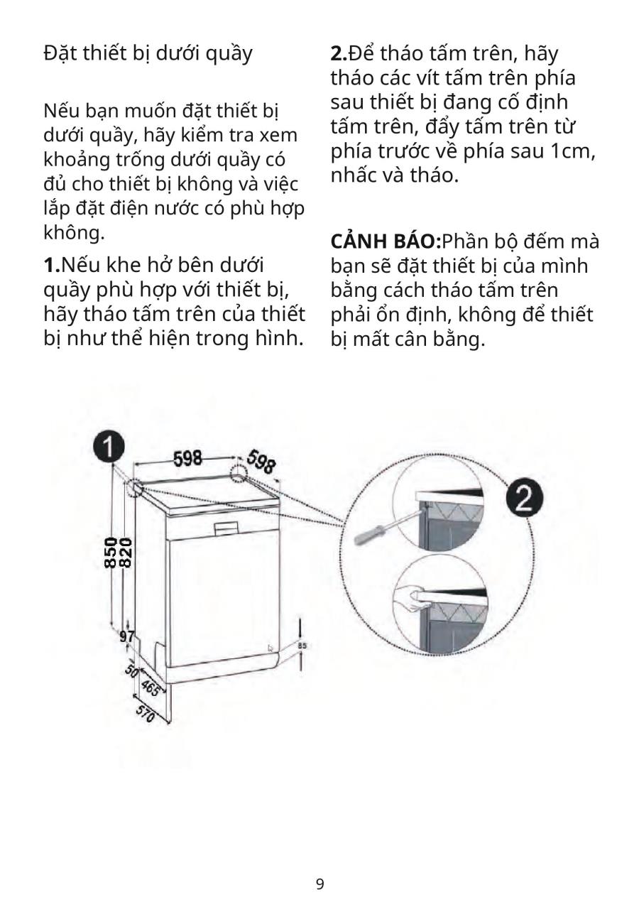 Hướng dẫn sử dụng máy rửa chén KAFF KF-D65ERIS